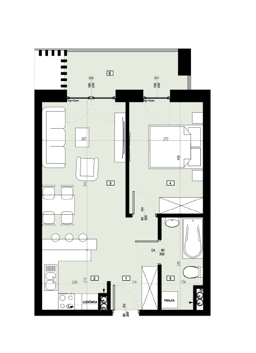 Plan of the flat.