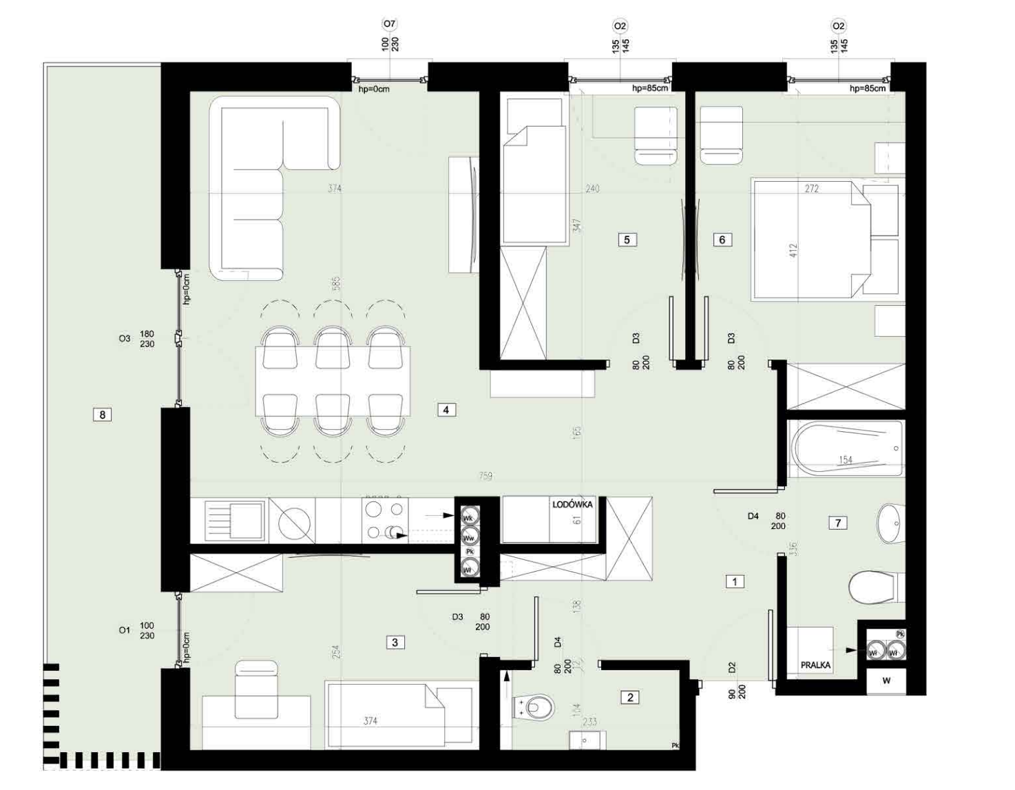 Plan of the flat.